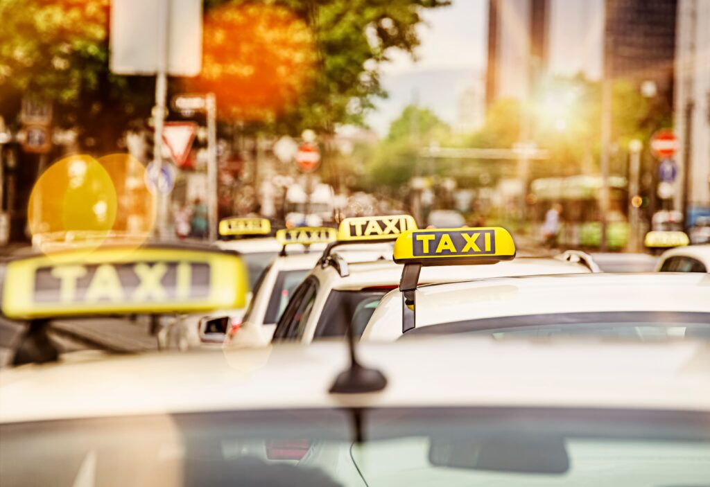 Taxi rank in Frankfurt